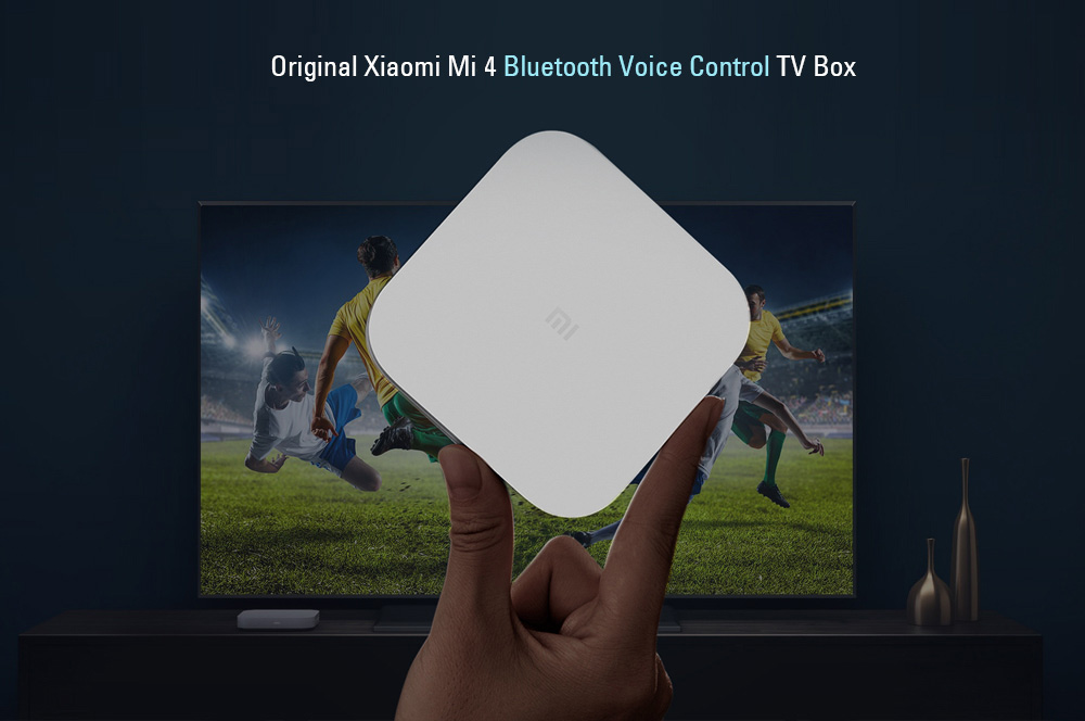 Original Xiaomi Mi Box 4 Bluetooth Voice Control TV Box Amlogic S905L / 2GB RAM + 8GB ROM /  2.4G Wi-Fi / BT4.1+ EDR / Supports 4K HDR / H.265 - White