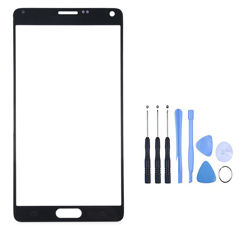 Outer Glass Lens Touch Screen Protective Cover with Repair Tools for Samsung Note 4