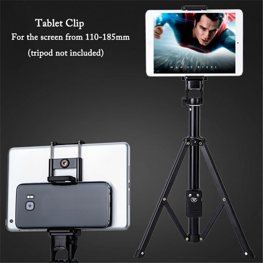 Cwxuan 2 in 1 Universal Tablet PC and Phone Mount Holder Tripod Adapter